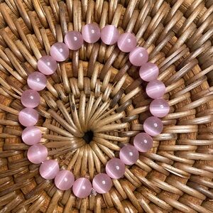 A handmade glass bead bracelet